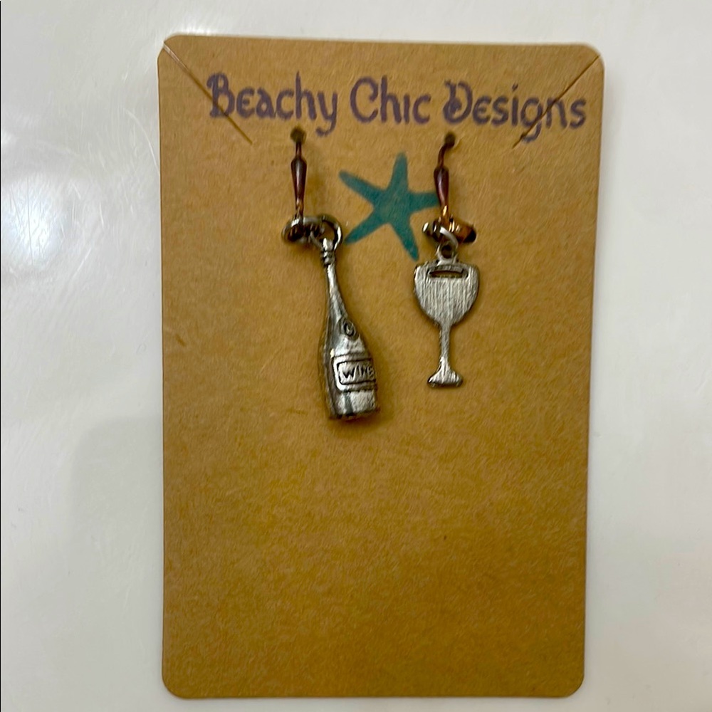 Artisan Made Wine Bottle Earrings